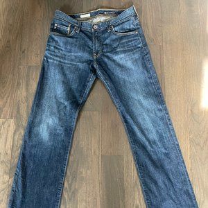 AG Adriano Goldschmied Mens The Protege Size 32R Straight Leg Medium Wash Jeans